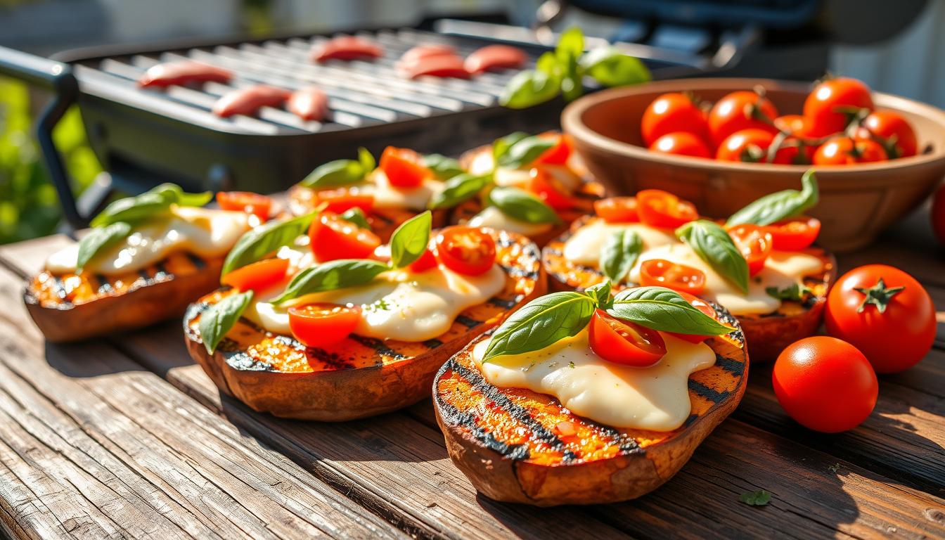 Easy Grilled Sweet Potato Pizzas